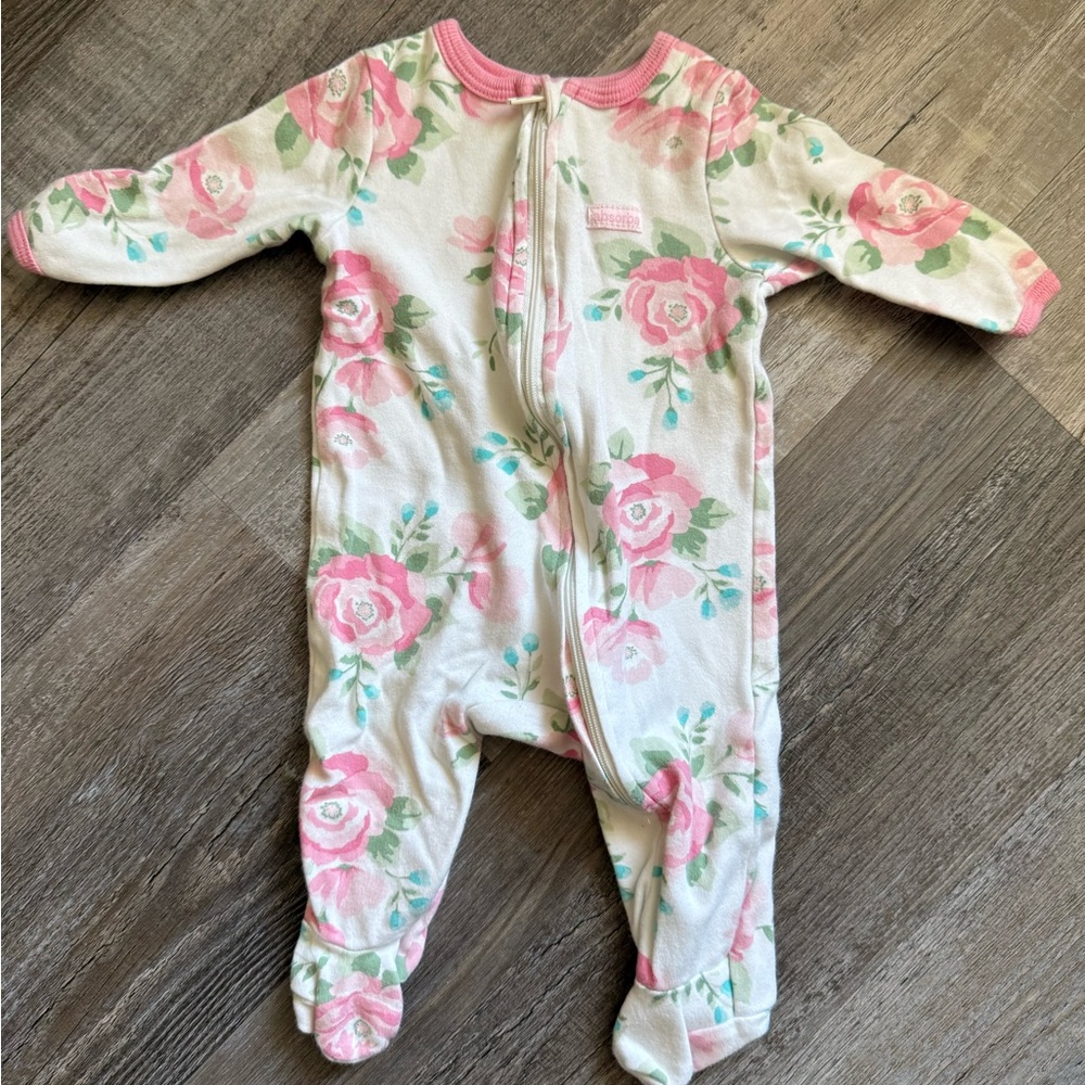 Pink Floral Baby Sleeper